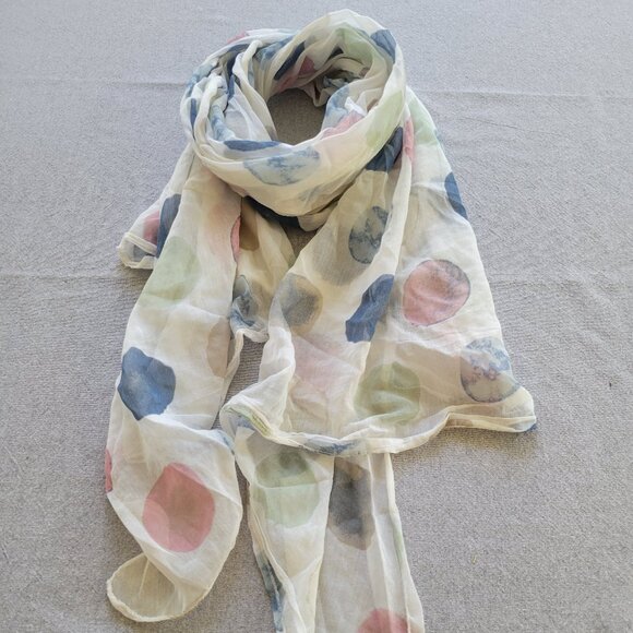 Summer Scarf - Pastel Polka-dots - Picture 1 of 3